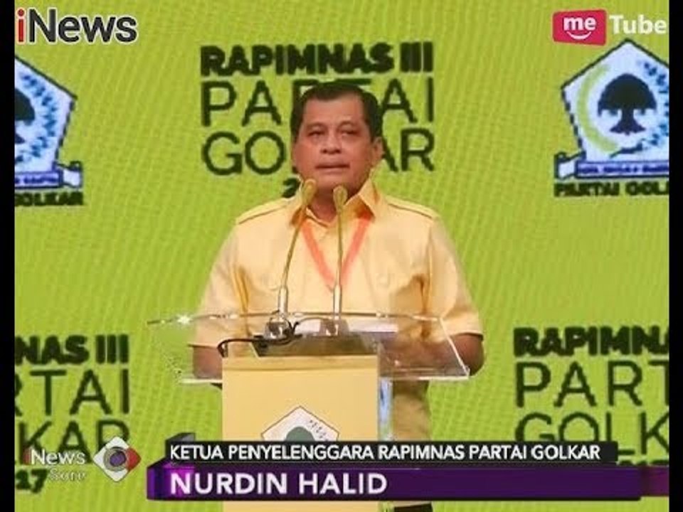 Sebagai Ketua Penyelenggara, Nurdin Halid Buka Rapimnas III Partai Golkar - iNews Sore 18/12