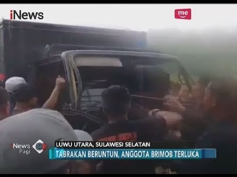 Iring-iringan Mobil Brimob Terlibat Kecelakaan Beruntun di Sulawesi Selatan - iNews Pagi 30/12
