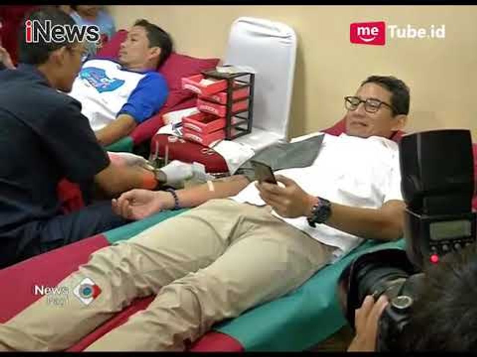 Sambut Pergantian Tahun 2018, Sandiaga Uno Donor Darah - iNews Pagi 01/01