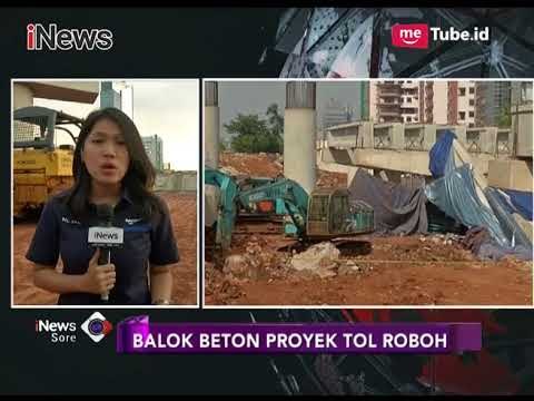 Robohnya 6 Balok Beton Tol Antasari yang Roboh Disebabkan Tersenggol Eskavator - iNews Sore 03/01