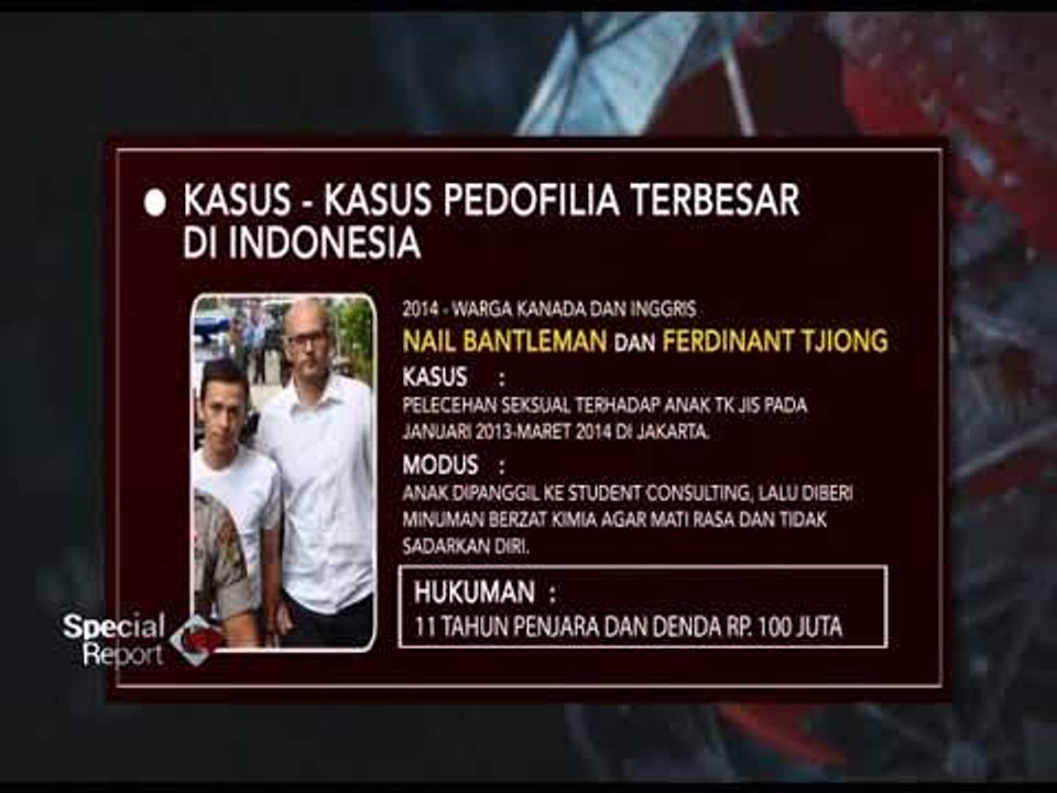 Miris!! Inilah 6 Kasus Pedofilia Terbesar di Indonesia - Special Report 08/01