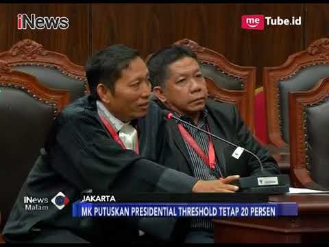 Tolak Uji Materi Ambang Batas, MK Putuskan Presidential Threshold Tetap 20% - iNews Malam 11/01