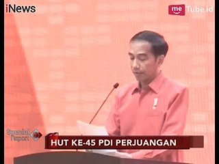 Berkemeja Merah, Jokowi Beri Sambutan di HUT Ke-45 PDIP Bareng Megawati - Special Report 10/01
