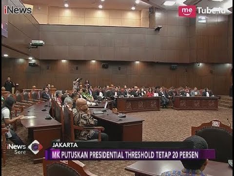 MK Tolak Uji Materi Ambang Batas Pencalonan Presiden - iNews Sore 11/01