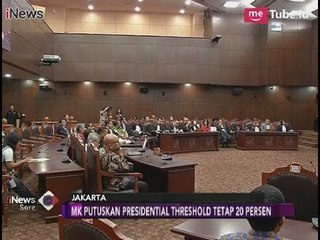 MK Tolak Uji Materi Ambang Batas Pencalonan Presiden - iNews Sore 11/01