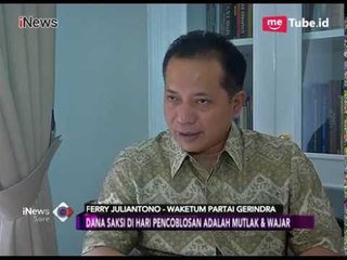 Waketum Gerindra Nilai Rp40 Miliyar Merupakan Bagian Kampanye Pilgub - iNews Sore 12/01