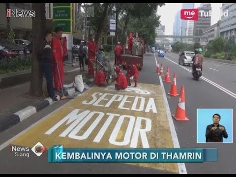 Pemprov Sediakan Lajur Khusus Sepeda Motor di Jalan Thamrin - iNews Siang 18/01