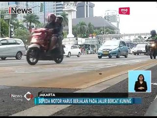 Download Video: Di Thamrin, Sosialisasi Sepeda Motor Gunakan Lajur Kiri Belum Berjalan Baik - iNews Siang 19/01