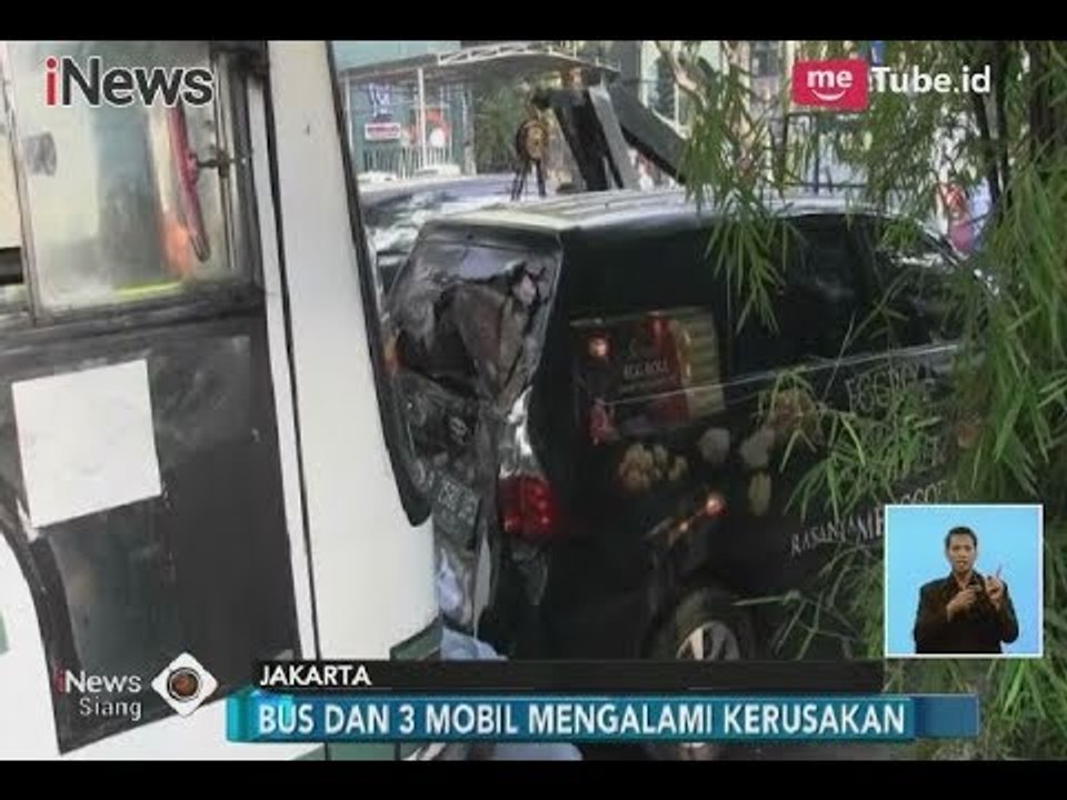 Akibat Ugal-ugalan & Berkecepatan Tinggi, Bis Kopaja Tabrak 3 Kendaraan - iNews Siang 04/03