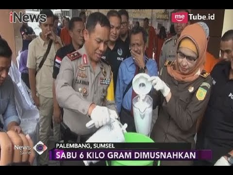Polda Sumsel Musnahkan 6,6 Kg Sabu & Ribuan Butir Ekstasi - iNews Sore 16/02