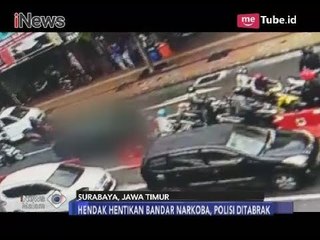 Rekaman CCTV Detik-detik Buronan Bandar Narkoba Tabrak Polisi - iNews Malam 19/02
