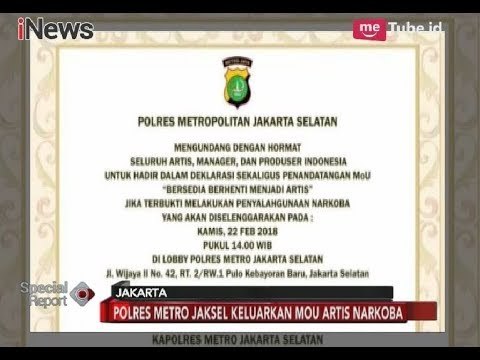 Polres Jaksel Sebar MoU Artis Narkoba untuk Manajer dan Produser Artis - Special Report 21/02