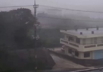 下载视频: Typhoon Maria Lashes Okinawa's Miyajima City