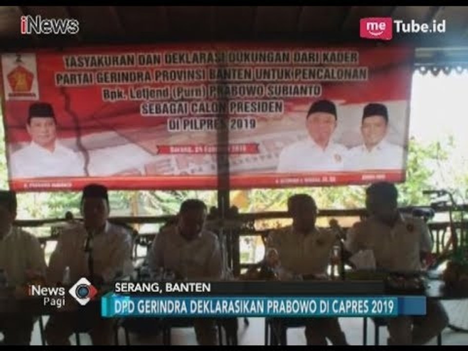 Kader Gerindra Banten Minta Prabowo Jadi Capres 2019 - iNews Pagi 25/02
