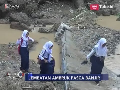 Pelajar Lewati Jembatan Penghubung Dua Desa di Bandung Barat yang Roboh - iNews Malam 27/02