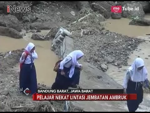 Membahayakan!! Pelajar Nekat Lintasi Jembatan Ambruk Demi ke Sekolah - Special Report 01/03