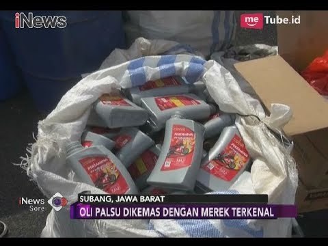 Waspada!! Polisi Subang Berhasil Bongkar Ribuan Botol dan 5 Ton Oli Palsu - iNews Sore 01/03
