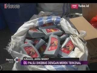 Waspada!! Polisi Subang Berhasil Bongkar Ribuan Botol dan 5 Ton Oli Palsu - iNews Sore 01/03