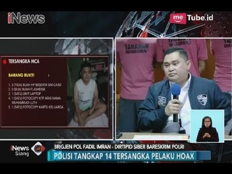 Cyber Bareskrim Polri Gelar Konpers Penangkapan Pelaku Hoax & Ujaran Kebencian - iNews Siang 28/02