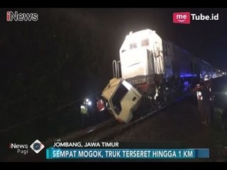 Akibat Perlintasan Tanpa Palang Pintu, Truk Terseret Kereta 1 Km - iNews Pagi 08/03