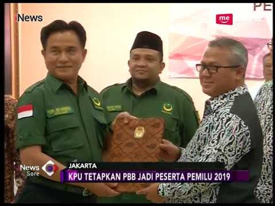 Resmi Jadi Peserta Pemilu 2019, PBB Dapat Nomor Urut 19 - iNews Sore 07/03