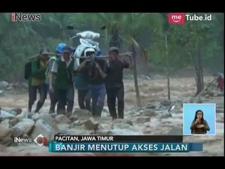 Akses Jalan Tertutup Total, Warga Pacitan Nekad Terjang Banjir Longsor  - iNews Siang 08/03