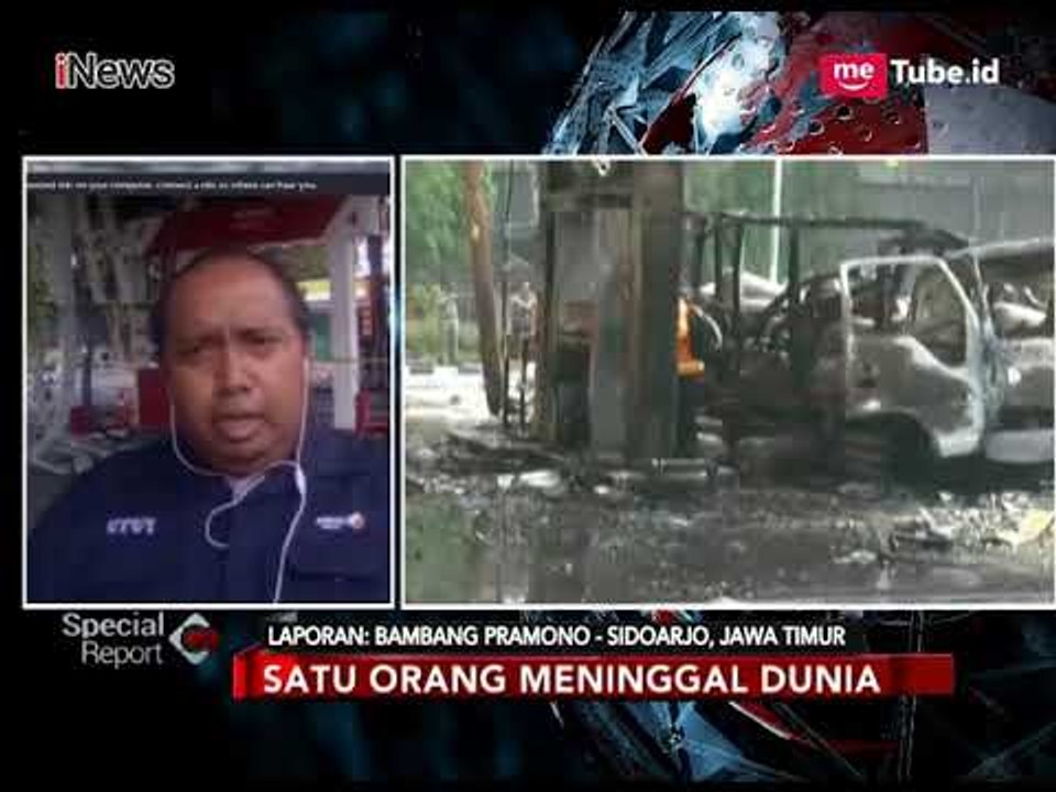 Polisi Olah TKP SPBU yang Hangus Terbakar di Sidoarjo - Special Report 08/03