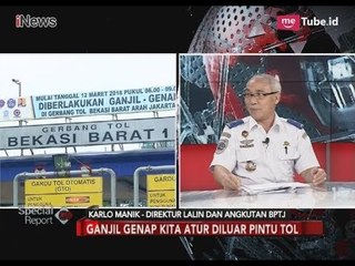 BPTJ: Ganjil Genap Diharap Dapat Urai Kemacetan Hingga 50% Part 01 - Special Report 09/03