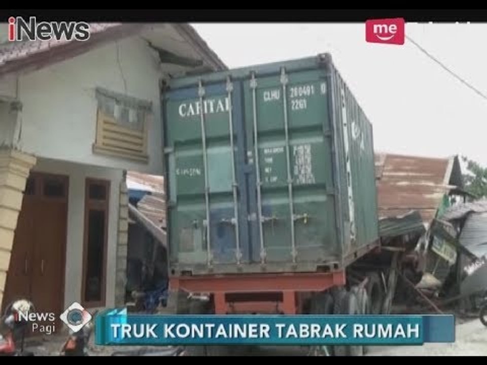 Diduga Supir Mengantuk, Truk Kontainer Tabrak Rumah & Hancurkan Bengkel - iNews Pagi 11/03