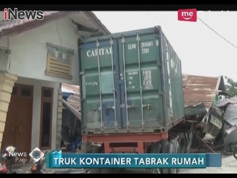 Diduga Supir Mengantuk, Truk Kontainer Tabrak Rumah & Hancurkan Bengkel - iNews Pagi 11/03