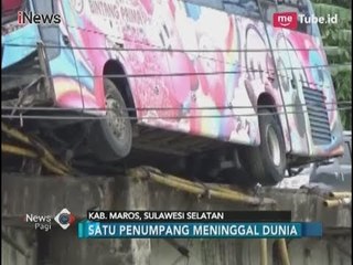 Sopir Ngantuk, Bus di Maros Nangkring Mengerikan di Bibir Jembatan - iNews Pagi 12/03