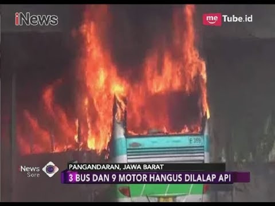 Garasi Pool Bus Budiman Terbakar, 3 Bus dan 9 Motor Ludes Dilalap Api - iNews Sore 13/03