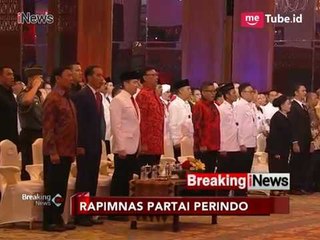 Indonesia Raya Mengalun, Presiden Jokowi Berdiri Hadiri Rapimnas Perindo - Breaking News 21/03