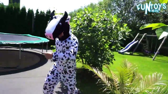 Bad Cow Steals Milk and Goes to Jail IRL | Learn Colors with Milk for Children, Toddlers and Babies