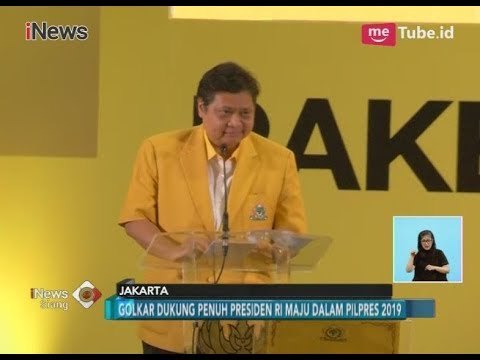 Gelar Rakernas di Senayan, Golkar Dukung Penuh Jokowi Maju di Pilpres 2019 - iNews Siang 23/02