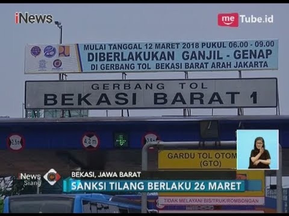 Pihak Jasamarga akan Lakukan Sanksi Tilang Bagi Pelanggar Aturan Ganjil Genap - iNews Siang 23/02