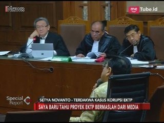Setnov Baru Tahu Proyek e-KTP Bermasalah dari Media Part 04 - Special Report 22/03