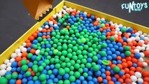 Learn Colors with Baby and Balls | Excavator Truck Ball Pit Balls Playing for Children and Toddlers
