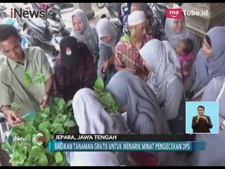 Panitia PPS Jepara Tarik Minat Pengecekan DPS dengan Bagikan Bibit Tanaman - iNews Siang 28/03