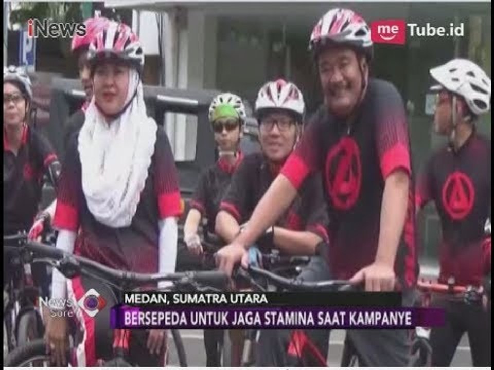 Pagi-pagi Buta Djarot Gowes Sepeda Keliling Jantung Kota Medan - iNews Sore 01/04
