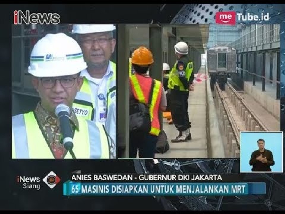 Anies Resmikan Kedatangan Rangkaian Kereta, Uji MRT Dilakukan Bulan Agustus - iNews Siang 12/04