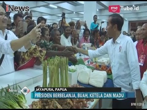 Meriah!! Presiden Jokowi & Istri Disambut Warga di Pasar Mama-mama Papua - iNews Pagi 12/04