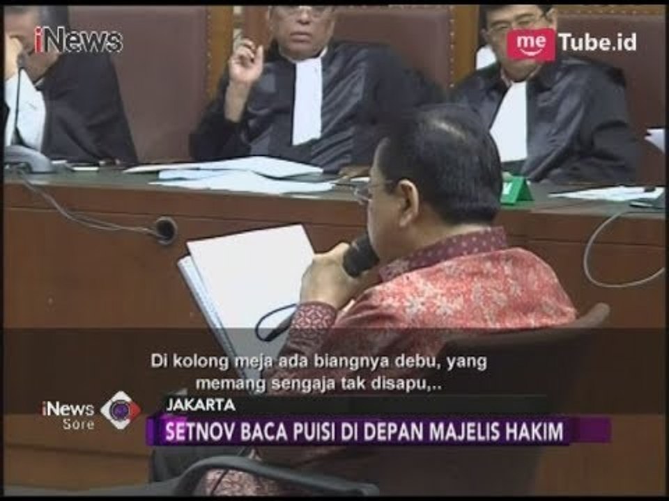 Usai Baca Nota Pembelaan, Setnov Bawakan Sebuah Puisi sebagai Kenang-kenangan  - iNews Sore 13/04