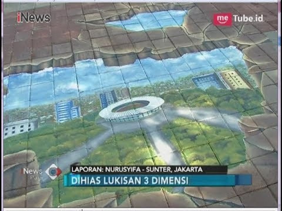 Keren! Lukisan 3D di Trotoar Danau Sunter  - iNews Pagi 15/04