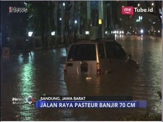 Ketika Mobil Terjebak Derasnya Banjir di Pasteur, Bandung - iNews Malam 21/04