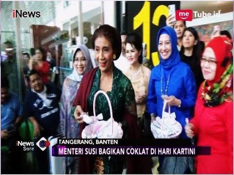 Cantiknya Menteri Susi Bagikan Coklat di Bandara Soetta - iNews Sore 21/04