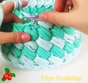 Crochet. a Beautiful Pattern for You. Knitting a Basket of Thick Yarn
