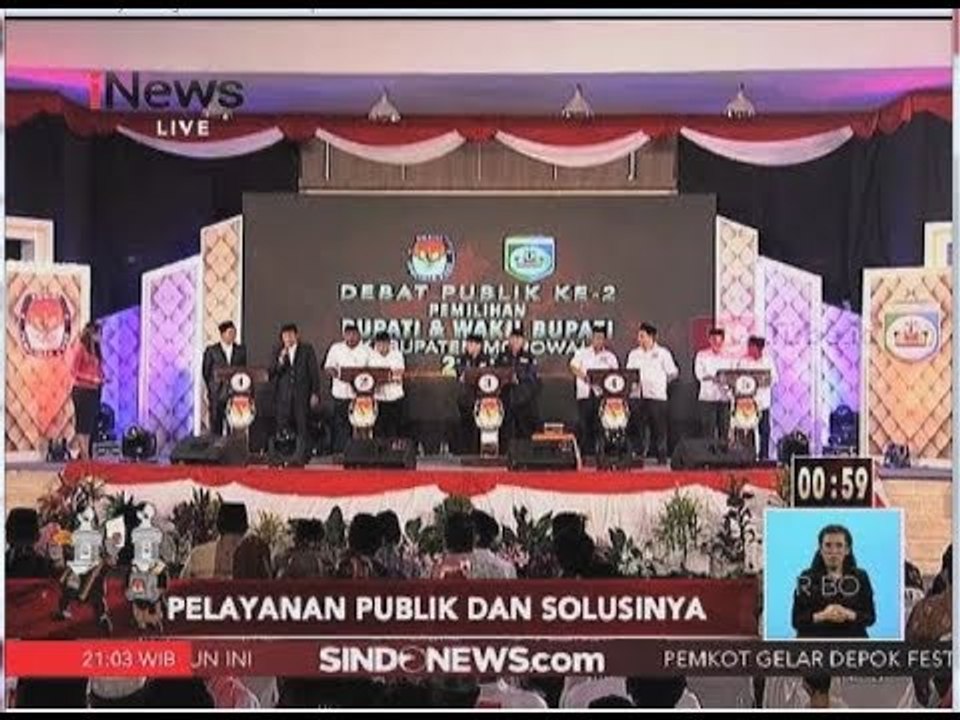 [FULL] Debat Publik Ke-2 Pemilihan Bupati dan Wakil Bupati Kabupaten Marowali - Part 04