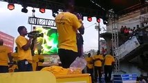 llantoniks on stage doing his thing. Shortly we shall be giving away a brand new car to a lucky MTN customer from Mbarara. Dial *165*2# to buy airtime and bund