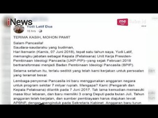 Kepala BPIP Mengundurkan Diri, Ini Surat Pengunduran yang Diunggah di FB - iNews Malam 08/06